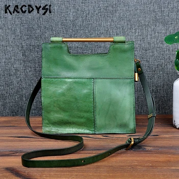 

Latest Vegetable Tanned Leather Fashion Womens Handbag Handmade Retro Framous Brand Tote Shoulder Purse Real Skin Lady Body Bags