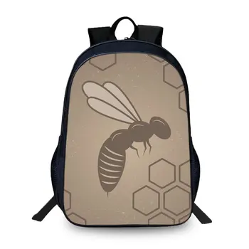 

BAOBEIKU 2017 New 3D Backpacks Sunflowers&HoneyComb Fashion Children School Bags For Girls Boys Men Book Bag Kids Bags Drop Ship