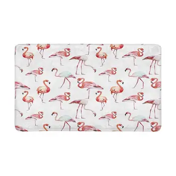 

Flamingos, Watercolor Bird Doormat Indoor Entrance Rug Floor Mats Shoe Scraper Door Mat Non-Slip Home Decor, Rubber Backing
