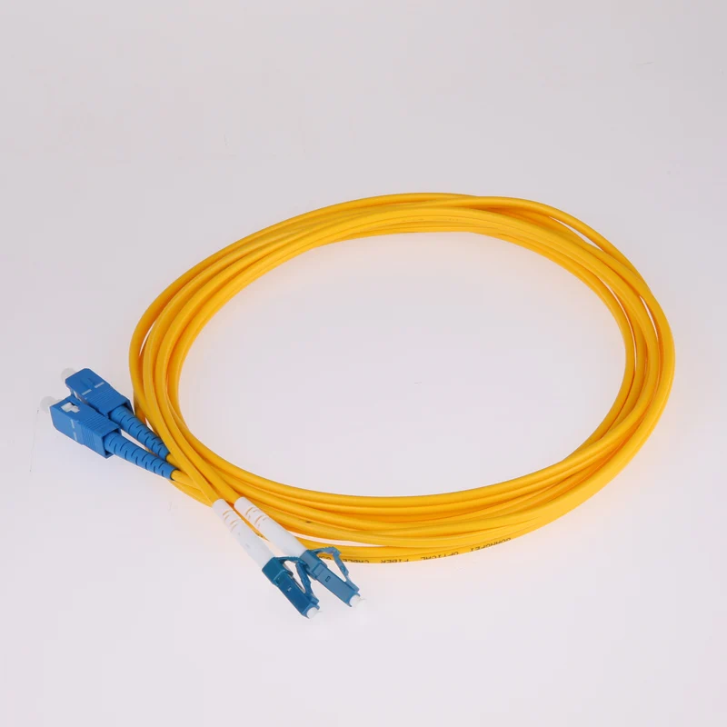 OEM LC SC fiber Jumper UPC одномодовый дуплексный 1 метр 2 0 мм оболочка желтый патч