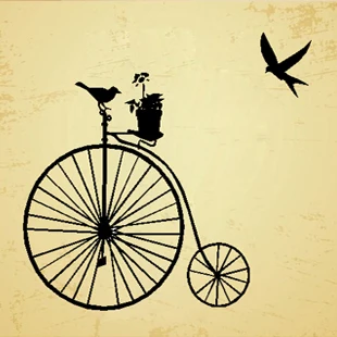 Envío gratis Vintage pared bicicletas pegatina salón dormitorio