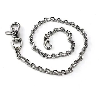 

High Quality SKull Stainless Steel Biker Wallet Jaans Key Chain (24 inch)