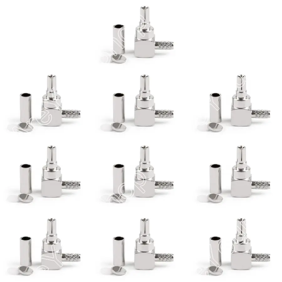 

Areyourshop 10x CRC9 Connector Male Plug Right Angle Crimp RG174 RG316 For Huawei Modem E160