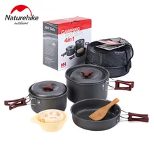 NatureHike 2-3 человек походная посуда походный набор посуды 4 в 1 NH15T203-G для пикника