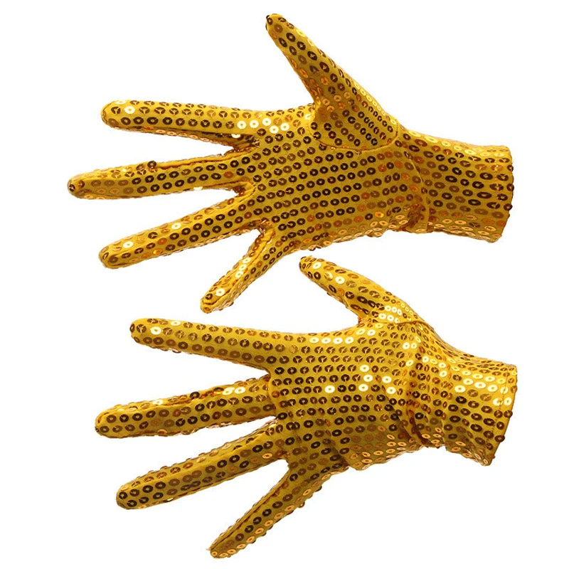 Блестящие перчатки унисекс для взрослых, актерские перчатки Майкла Джексона, блестящие перчатки для выступлений, вечерние блестящие перчатки для танцев