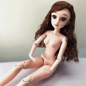 18 Moveable Jointed 60cm 1/3 BJD Dolls 3D Eyes Female Naked Nude Women Doll Body With Shoes Fashion Dolls Toy For Girls Gift Multan