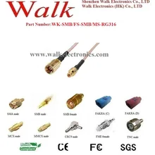 SMB Женский SMB Мужской кабель RG316, SMB кабель RG316, SMB прямой вставной разъем кабель