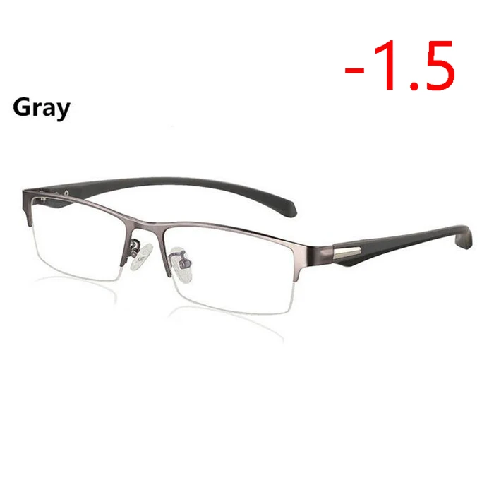 Новинка, полуоправа, солнечные фотохромные очки для близорукости, оптические мужские очки для студентов, близорукие очки, очки по рецепту-1,0-4 - Цвет оправы: Myopia 150