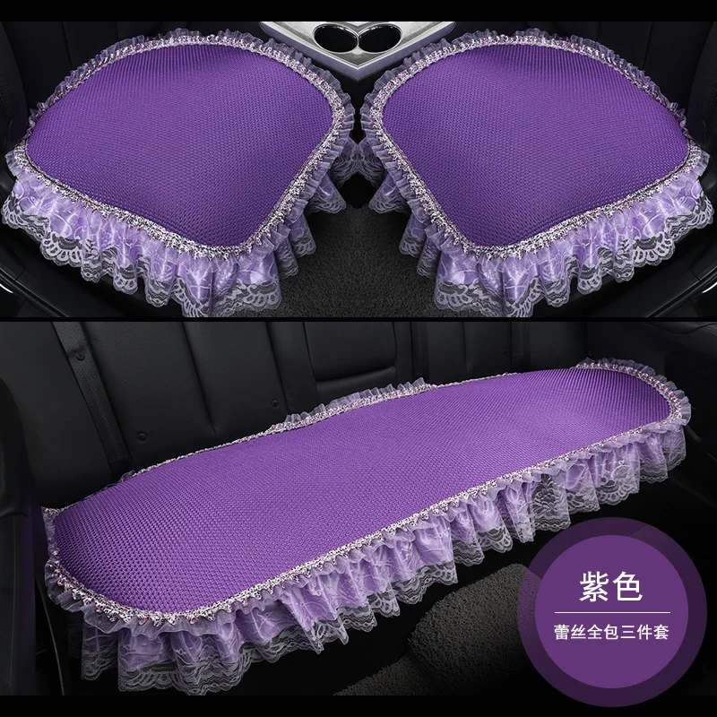 

3Pcs/Set Flax Car Seat Cover Pad for most cars Universal Front Back Auto Seat Covers Black Automobiles Seat Cushion