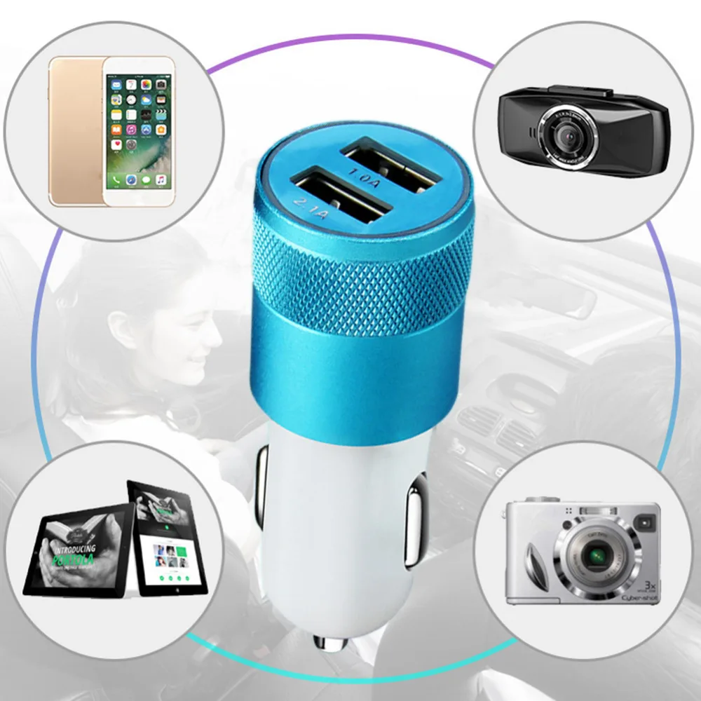 

2018 New Dual USB Charger for Iphone X 8/7 Plus Universal Mobile USB Adapter for Samsung S6/S5 USB Cigar Socket