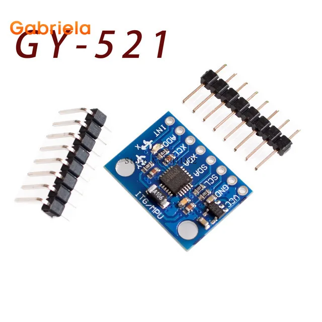 GY-521 MPU-6050 модуль с трехосевым ускорением гироскоп 6DOF имеет схему кода |