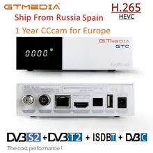 GTmedia GTC Decoder DVB-S2 DVB-C DVB-T2 ISDB-T Amlogic S905D android 6.0 TV BOX 2GB RAM 16GB ROM BT4.0 Freesat GTC TOP Receiver