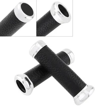 Univeral 2 шт резиновый Ретро мотоциклетный Руль крышка Черный Серебряный для руля в 22 мм диаметр для мотоцикла мотоцикл