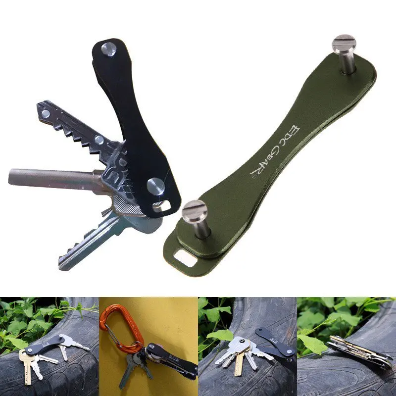 New Muti-tool Hard Oxide Key Holder  Keys Organizer Folder Keychain Outdoor Travel Kits Outdoor Camping & Hiking Tools
