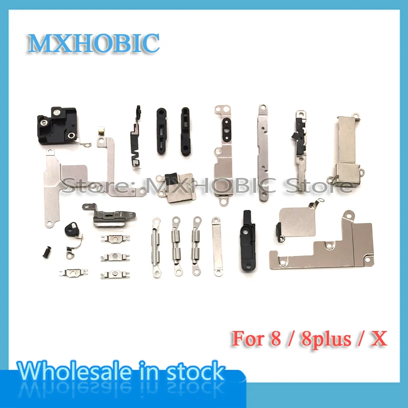 

10set/lot inner Full Metal Set Bracket Holder for iPhone 8 Plus X XR XS Max Inside Small Parts Shield Plate Accessories Kit