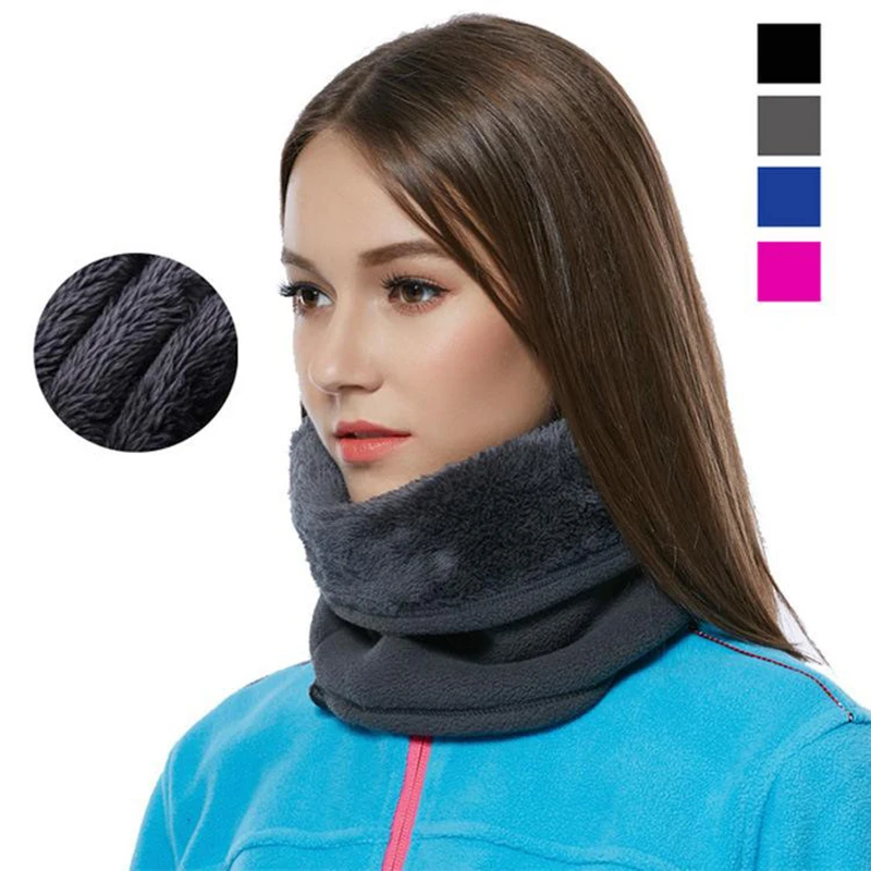 Winter Outdoor Doubl Fleece Scarf e Warm Multifunctional Windproof
