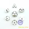 Bescon RPG Metal Dice Set of 7 Matt Pearl Silver Effect Solid Metal Polyhedral RPG Role Playing Game Dice 7pcs Set 2