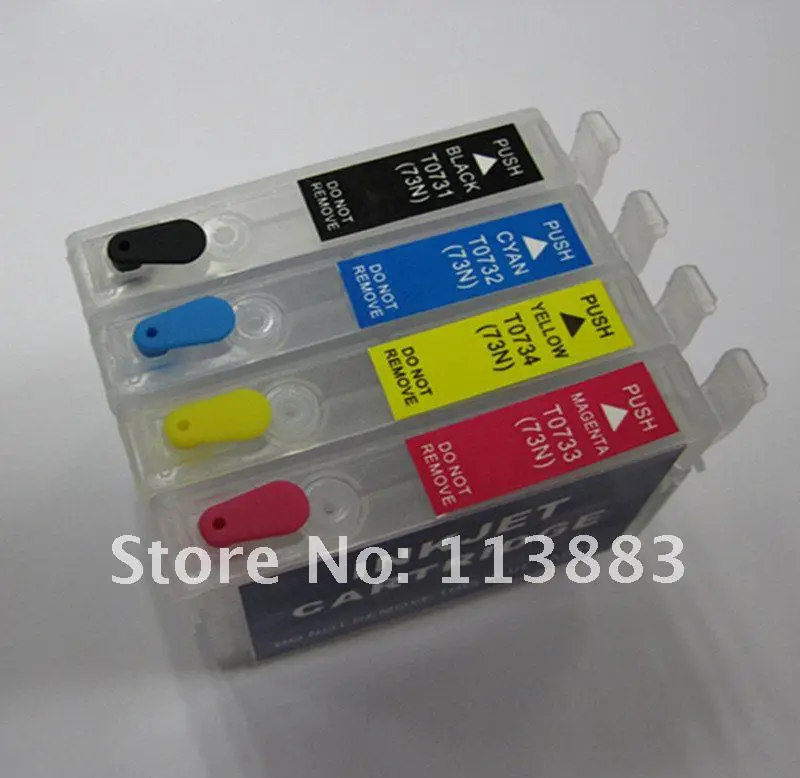 

Free shipping 5sets/lot 73N Refillable ink cartridge for EPSON T10 T11 T20 TX213 TX100 TX200 TX209 TX400 TX409 TX300F printers