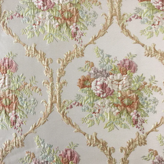 American Style Luxurious Jacquard Woven Light Gray Blue Beige Emboss American Style Luxurious Jacquard Woven Light Gray Blue Beige Emboss Flower Sofa Upholstery Fabric 280cm Width