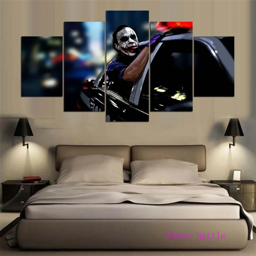 Joker Harley Quinn Marvels 4 панели украшение на стену живопись маслом плакат Холст Картина