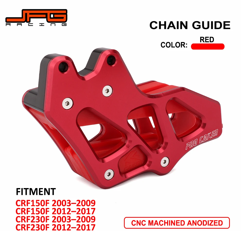 

Motorcycle Red Plastic Chain Guide Guard Protection For HONDA CRF150F CRF230F CRF 150F 230F 2003-2009 2012-2017 Motocross
