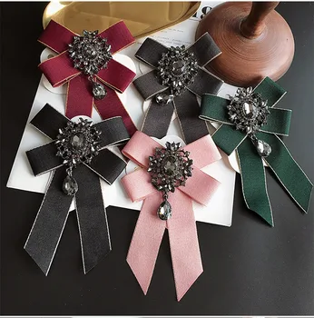 

Retro British Style Handmade beaded Bow patch /red patch stickers / DIY clothing materials handmade materials
