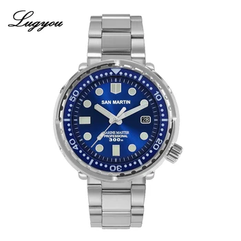

Lugyou San Martin New Tuna SBBN015 Automatic Men's Diving Watch Stainless Steel 300m Water Resistant Sun-ray Dial Metal Bracelet