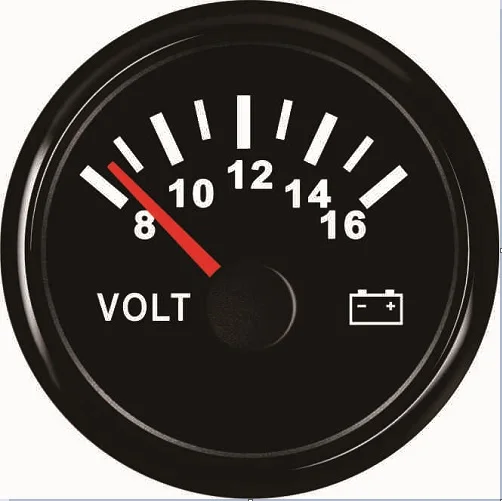 52 мм водостойкий Универсальный лодочный автомобиль 12 В вольтметр напряжение вольт Манометр 8-16 В для автомобиля Грузовик Лодка с красной подсветкой - Цвет: BN