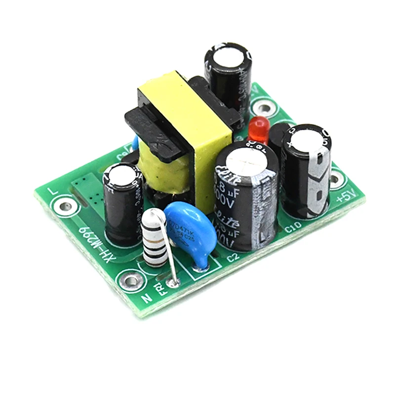 Мини-AC-DC преобразователь AC110V 220V в DC 12V 0.2A+ 5V плата модуля