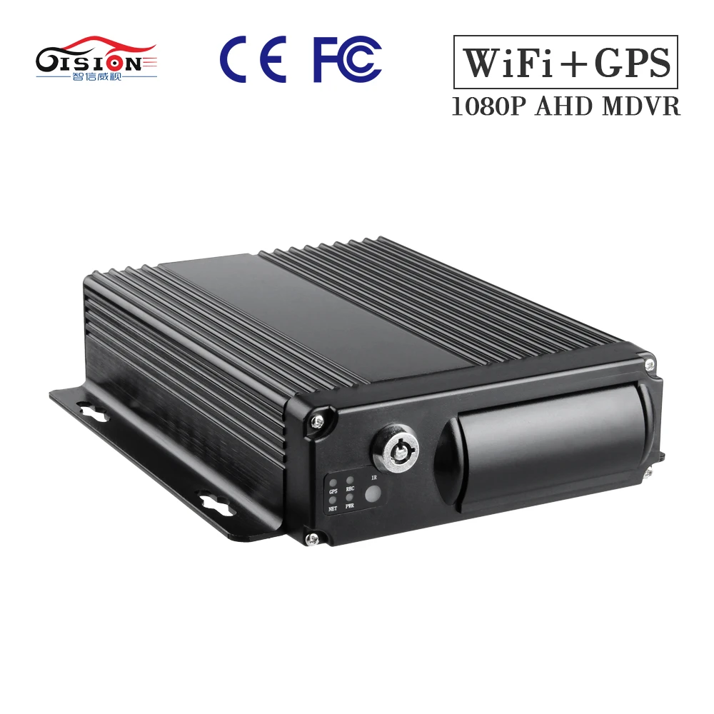 

GISION 4CH High Definition GPS WIFI MDVR Remote Positioning Real Time Survelliance Dual SD Card School Bus / Truck Mobile Dvr