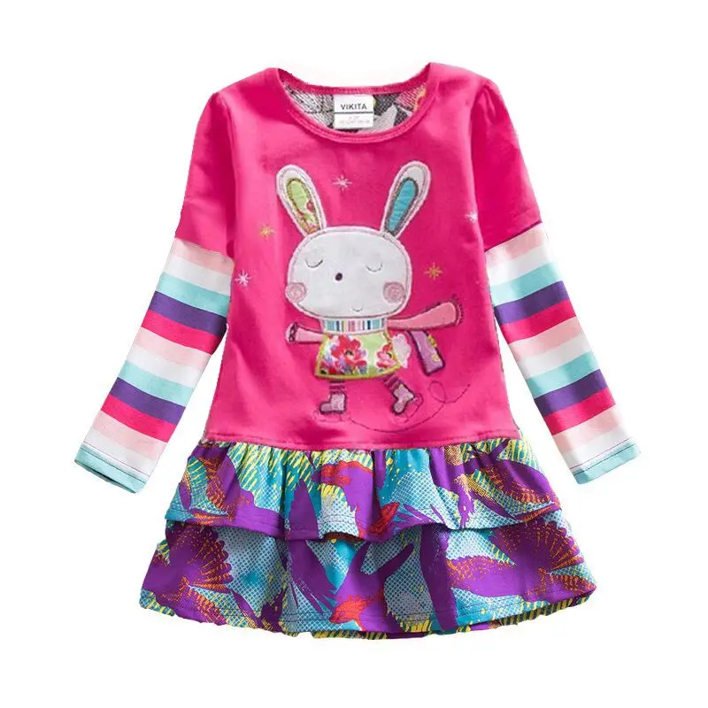 Retail Dresses for Girls Kids Baby Girl Dress 2-6T Princess Tutu Dresses Cotton Children Dresses Clothing Q911