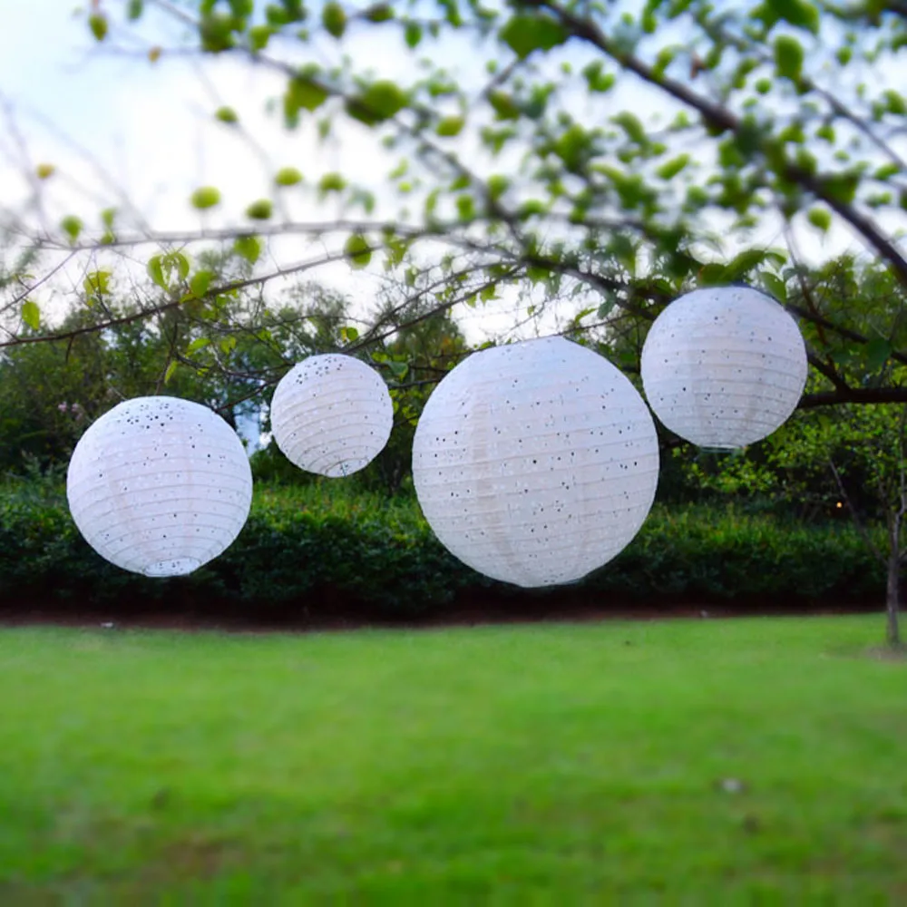 Wholesale 100pcs Multi Size White Chinese Paper Ball Lanterns Japanese