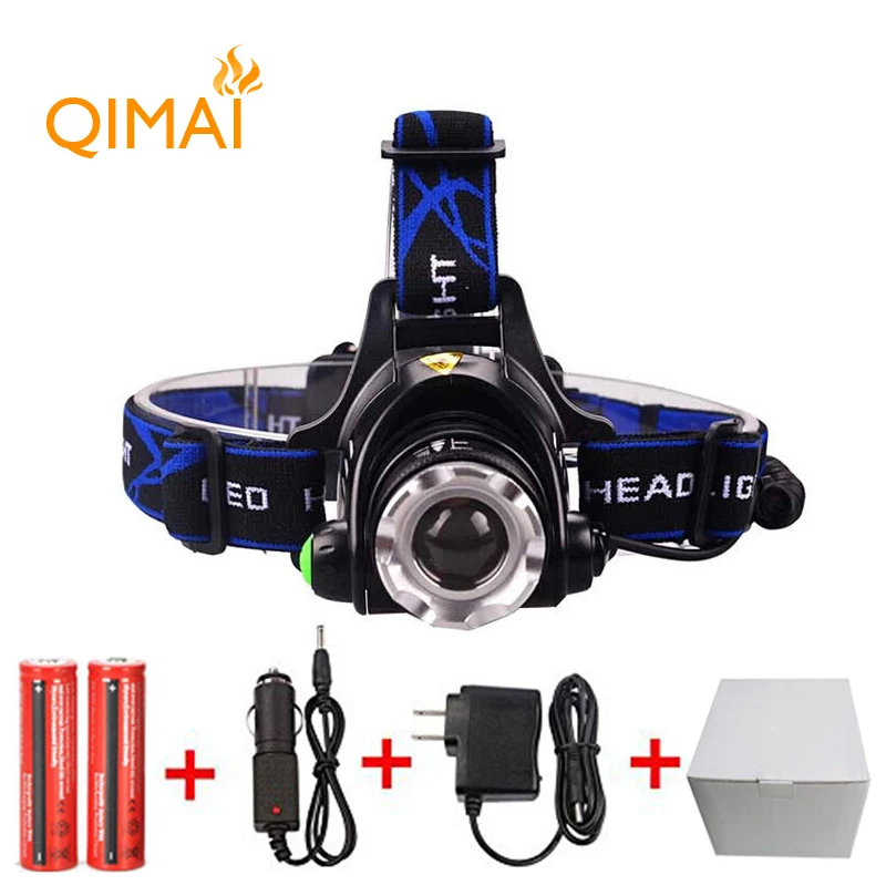 5000LM LED Headlamp CREE XM L2 3 Modes Rechargeable Headlight Head Lamp Lights For Hunting Charger