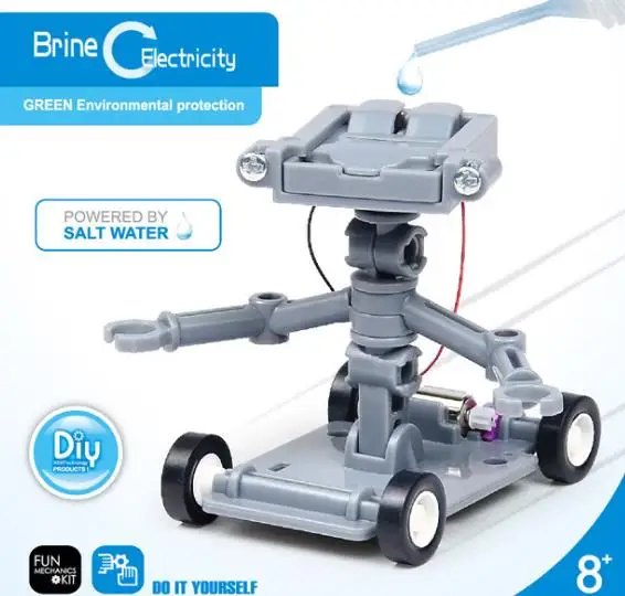 

Salt Water Powered Robot Mechanical Assembly Kit Vehicles Puzzle Toys for Kids Gift Construction Robot Educational Toys