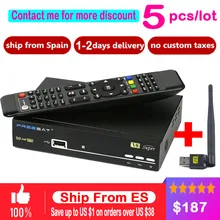 5pcs freesat V8 Super HD Satellite Receiver FTA DVB-S2 tv receptor 1080P support Biss Key newcam 3G IPTV Youporn with USB WIFI