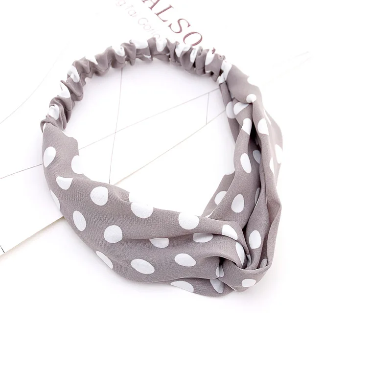 Women Twist Headband Ladies Elastic Headbands Polka Dots Turban Girls Chiffon Truban Headband Striped Headwrap Hair Accessories Hair Accessories Twist Headbandelastic Headbands Aliexpress