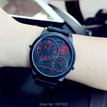 Luxury brand men women fashion 2 font b watch b font movement Luminous hands leather big