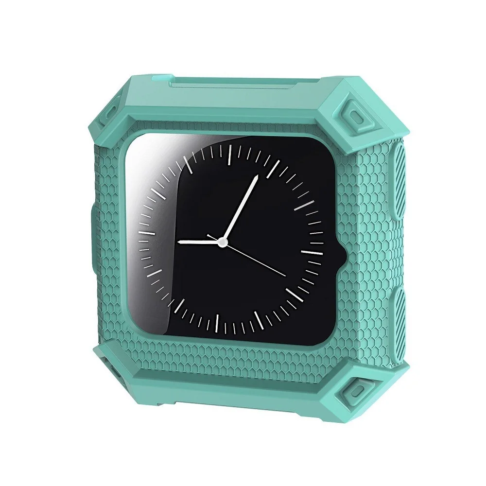 

Fitness Rugged Shockproof Screen Cover Case Frame, shell Soft Protective Silicone Bumper for Fitbit Versa Smart Watch Tracker