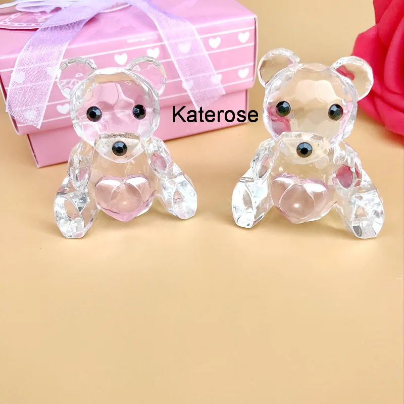 80 шт./лот)+ выбор коллекция кристаллов розовые фигурки Мишки Тедди для девочек подарок на день рождения