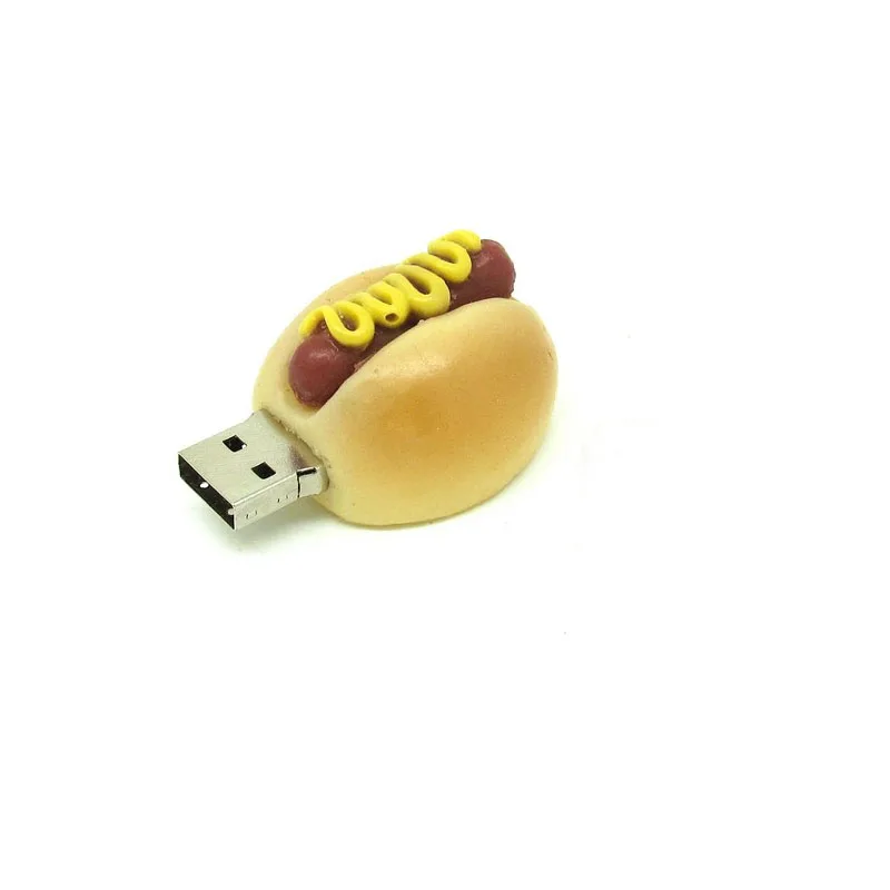 Мультфильм хлеб/пончики/хот дог флэш накопитель usb карта памяти pendrive Pen drive
