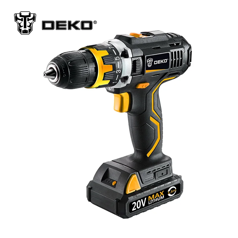 DEKO GCD20DU2 20V DC Household DIY Woodworking Lithium Ion Battery ...