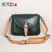 AETOO 2018 new handbags leather mini bag women summer first layer leather shoulder bag Messenger bag simple samll bag aetoo new fashion handbags wild hand embossed leather handbag women mini small leather bag shoulder messenger bag