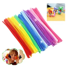 100pcs Montessori Math Educational Toy Chenille Sticks Puzzle Craft Children Kid Pipe Cleaner Stems Craft Creative