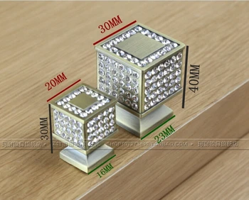 

Optima imported Taiwan crystal handle furniture drawer cabinet door handle handle single hole diamond Wang Zuan K9 crystal