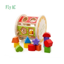 Fly AC деревянный фигурный сортер Pull Toy-Fly AC Обучающие деревянные игрушки блоки сортировщик educatia для малышей обучающий подарок на день рождения