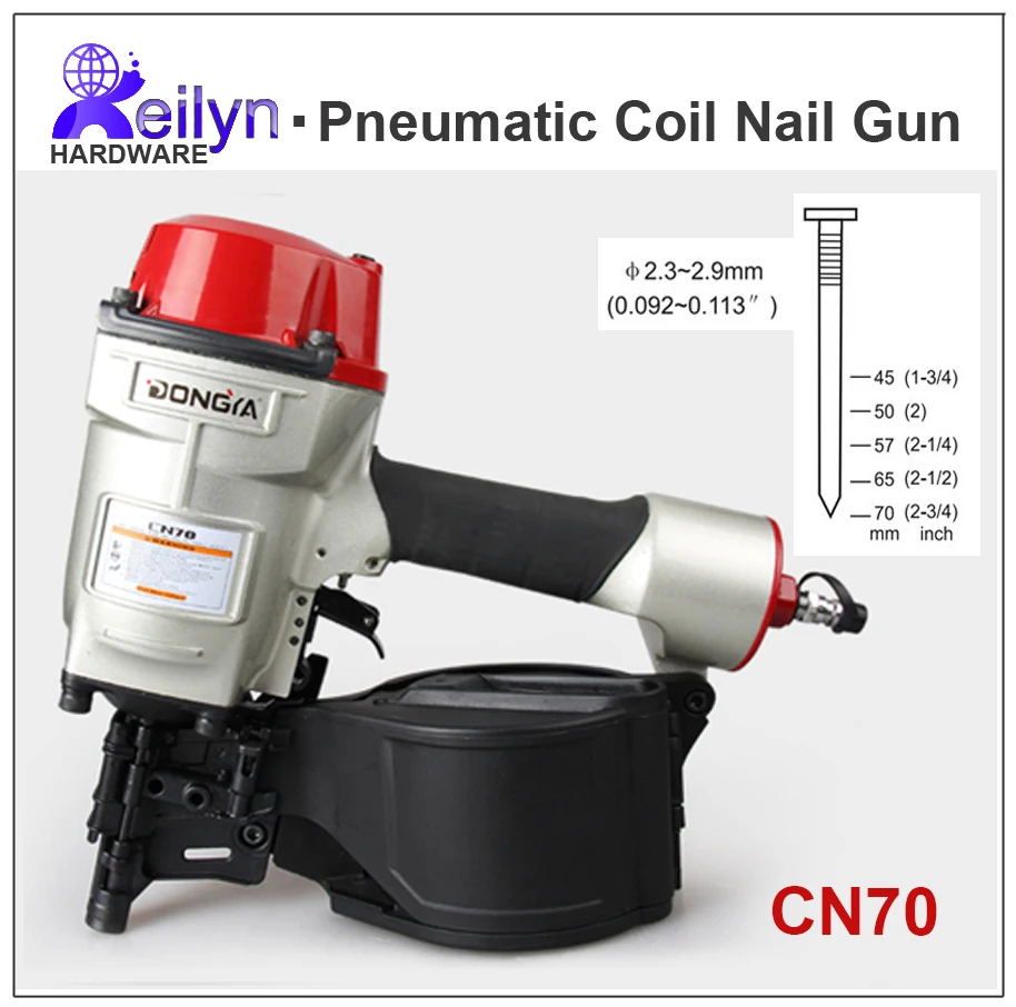 CN70 Pneumatic Nail Gun Air Coil Nailer Air nailer for fencing framing