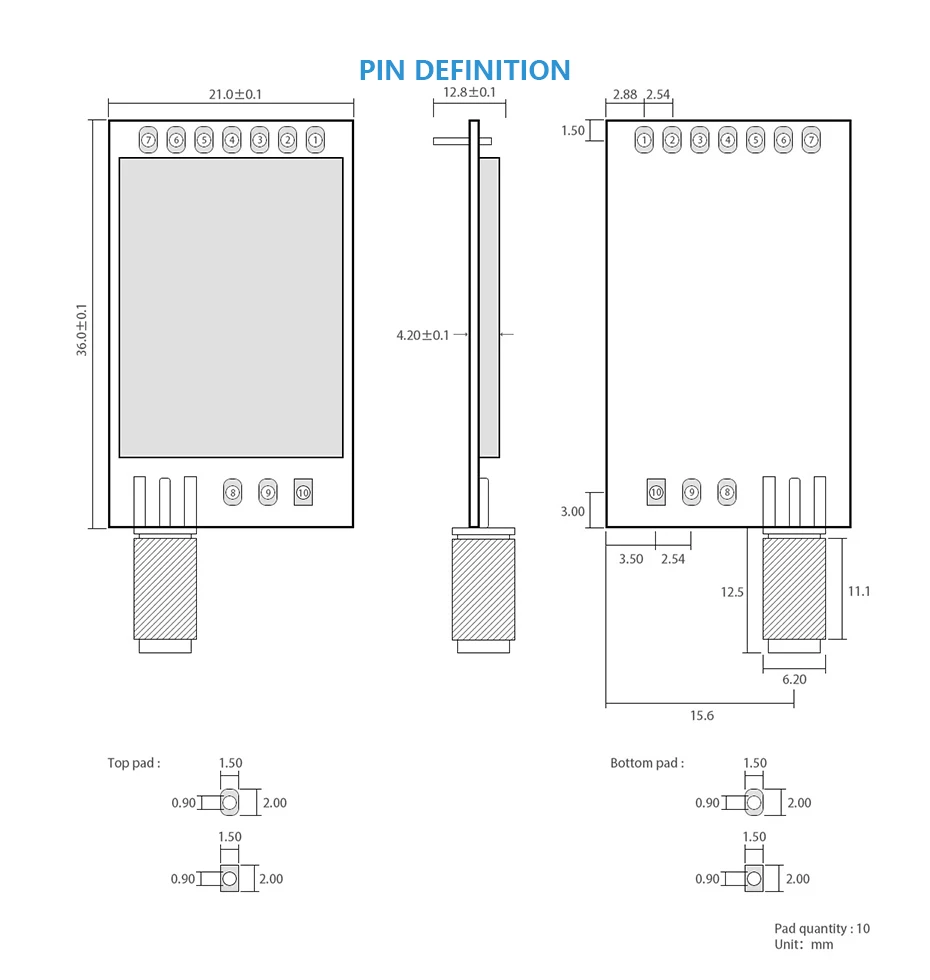 27dbm sma conector uhf transceptor sem fio nrf24l01 + pa módulo rf