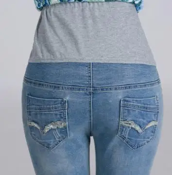 Skinny Slim Maternity Pants 2018 Korean New Stylish Washed Belly Maternity Jeans Pregnancy Clothes for Pregnant Women SH-S891