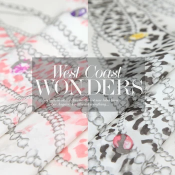 

Animal pattern, fashion jewelry, chain printing, new technology, anti crease silk fabric, DIY scarf, crease resistant fabric