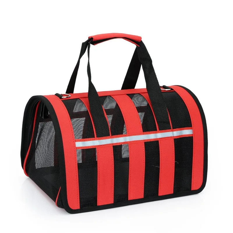 Title 4, Mesh Breathable Pet Cat Carrier for Cats Reflec...